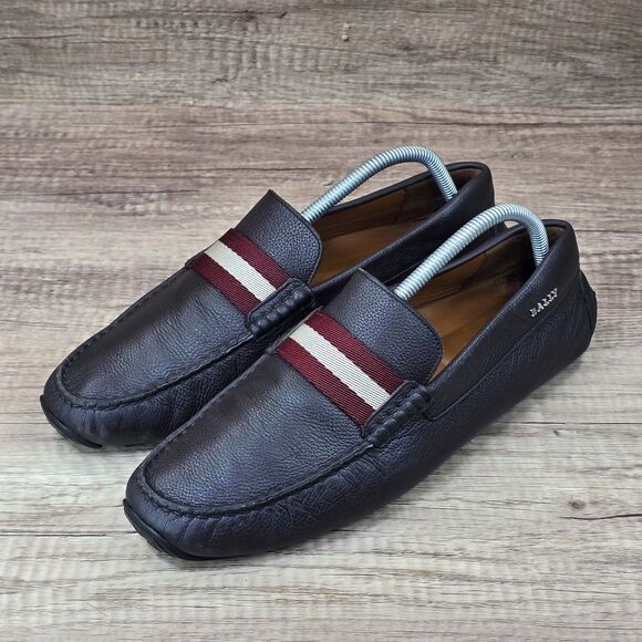 Bally Pearce Loafers Men\'s Size 9 Brown Leather Slip On Shoes Made In Italy main image 9